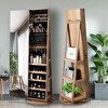 Vlsrka 360° Swivel Free-Standing Jewelry Armoire Cabinet with Mirror - 2 of 4