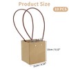 Unique Bargains Square Floral Bouquet Bag with Handle for Birthday Wedding Christmas Yellowish Brown 10 Pcs - 2 of 4