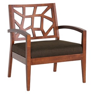Jennifer Modern Lounge Chair Dark Brown - Baxton Studio: Danish Style, Upholstered, Walnut Veneer, Indoor Use - 1 of 3