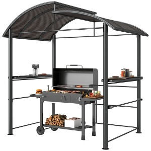 8' x 5' Outdoor Grill Gazebo Canopy Shelter with Vented PC Roof, Side Shleves - 1 of 4
