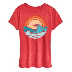 Women's - Instant Message - Wave Scene Short Sleeve Graphic T-Shirt - 1 of 4