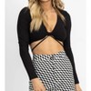 Women's WRAP DETAIL LONG SLEEVE CROP - MABLE - 3 of 4