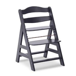 Hauck Alpha+ Grow Along Adjustable Wooden High Chair Seat w/ 5 Point Harness & Bumper Bar for Baby & Toddler Up to 198 lbs - 1 of 4