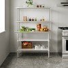 Flash Furniture Rawcliffe Portable Prep and Work Table with 18 Gauge Stainless Steel Top Shelf and Double Overshelves, 2 Galvanized Steel Undershelves - 2 of 4