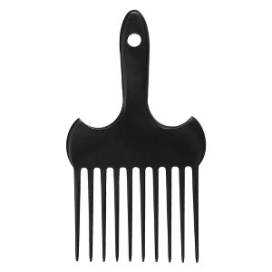 Unique Bargains Wide Tooth African Hair Pick Comb 5.63"x3.15" Black 1 Pc - 1 of 4