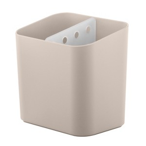 OU Utensil Holder with Removable Divider, Nonslip Cutlery Drainer, Scratch Resistant Finish with Built In Reservoir, Kitchen Sink Caddy - 1 of 2