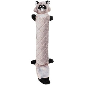 ZippyPaws Jigglerz Dog Toy, Squeaky Interactive Plush Tug Toy with No Stuffing & Crinkle Head and Tail, Raccoon - 1 of 1