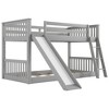 YOOCOZZ Twin Over Twin Low Bunk Bed with Ladder and Slide - 3 of 4