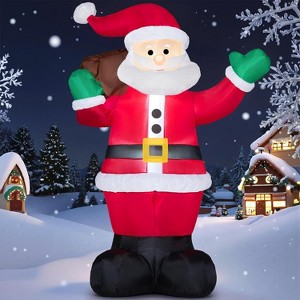 Paaaawaters 6 FT Christmas Inflatable Santa with Gift Bag, Blow Up Xmas Inflatable Decorations - 1 of 4