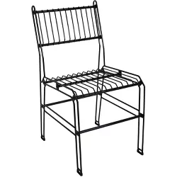 Sunnydaze Indoor/Outdoor Furniture Steel Wire Dining Chair - Black