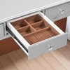 Luxury Makeup Vanity Desk with Oval Mirror, 3-Drawer Dressing Table for Jewelry Storage, Stylish Home Decor,Elegant Console Table for Bedroom - 3 of 4