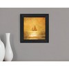 HomeRoots Solo Gold Sunset Sailboat Black Framed Print Wall Art - 2 of 4
