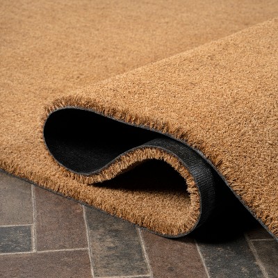 Peater Classic Casual Light Brown Coir Rectangular 2 ft. x 4 ft. Doormat