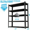 Vynxaria 83.86 Inches Black Metal Shelves, with 5 Removable Dividers, Large Capacity, Strong Load Bearing, Suitable for Garage, Kitchen and Office - 3 of 4