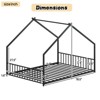 NicBex Twin/Full Size Bed Frame,Roof-shaped Iron Frame Bed with LED Light Strips,Platform Bed for Adults,Kids,Teens,No Box Spring Needed - 3 of 4