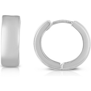 14k Yellow Gold or White Gold 15mm Polished Huggie Earrings - 1 of 4