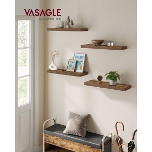 Wall Shelves Set of 4/5, Floating Shelves, Wall Mounted, Display Shelves for Picture Frames, Wall Decor, Hanging Shelf for Living Room, Kitchen - 1 of 4