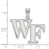 Black Bow Jewelry 14k White Gold Wake Forest Demon Deacons NCAA Large Pendant - 2 of 3