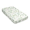 Sweet Jojo Designs Gender Neutral Unisex Satin Fitted Crib Sheet Botanical Sage Green White - 3 of 4