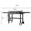 SUGIFT 4-Burner Gas Grill  60000 BTU Propane Griddle with Side Board - 2 of 3