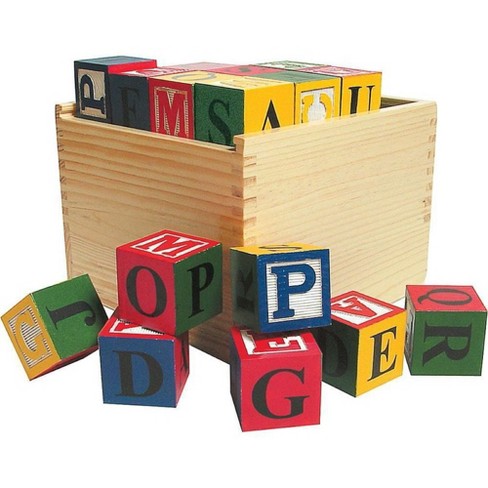 Schylling Abc Big Blocks 48 Piece Wood Alphabet Blocks Target