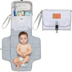 KeaBabies Portable Diaper Changing Pad, Waterproof Foldable Baby Changing Mat, Portable Changing Pad Kit
