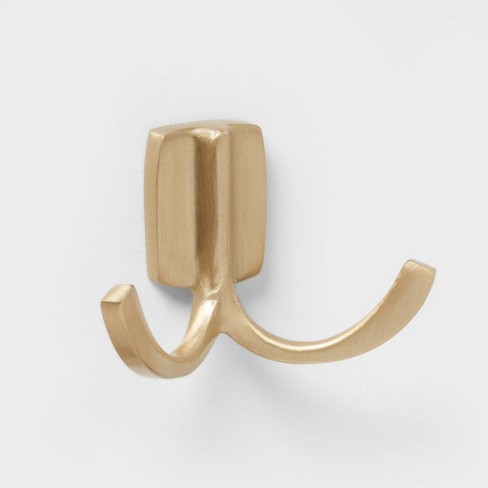 HELLYCAR IDEAL DOUBLE ROBE HOOK BRUSHED GOLD