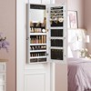 Jewelry Cabinet Organizer, Wall/Door Mount Armoire with Full-Length Lighted Mirror, Built-in Makeup Mirror, 2 Drawers - Lockable - 3 of 4