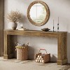 Tribesigns 63-Inch Farmhouse Console Table, Wood Sofa Table Behind Couch with Retro Hollow Pattern Legs for Living Room, Hallway, Foyer - 3 of 4