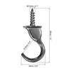 Unique Bargains Screw-in Ceiling Indoor Outdoor Ceiling Hooks and Hangers 1.4 x 0.6 Inch Grey - 2 of 4