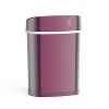 LunaLulinlk 4 Gallon Trash Can, Touchless Oval Office Trash Can, Burgundy Stainless Steel - 2 of 4