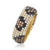 Ross-Simons 1.80 ct. t.w. Multicolored CZ Leopard-Print Ring in 18kt Gold Over Sterling - 3 of 4