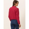INSPIRE CHIC Women's Stand Collar Zip Up Biker Lightweight Moto Jacket - 4 of 4