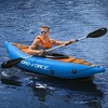 Bestway Hydro Force 91 Inch 5 Piece Adjustable Lightweight Aluminum Locking Kayak Paddle with Soft Comfort Hand Grip and 3 Lock Positions, Black/White - 4 of 4