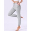 INSPIRE CHIC Womens Cotton Pajamas Drawstring Elastic Waist Striped Pants with Pockets - 2 of 4