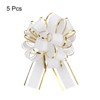 Unique Bargains Christmas Wedding Car Basket Gift Wrapping Big Pull Bow 5 Pcs - 3 of 4