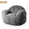 Coucheta Large Bean Bag Chairs for Adults, High-Density Foam Filled Oversized Bean Bag Floor Sofa Living Room Lounge Chairs for Sleeping Reading - 2 of 4
