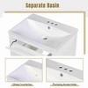 SpassWay 24"L White Modern Bathroom Vanity with Top Sink 2 Drawers - 4 of 4