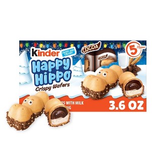 Kinder Happy Hippos Cocoa Wafers - 3.6oz/5ct - 1 of 4