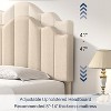 VECELO Queen/Full Size Platform Bed Frame with Type-C & USB Charging Stations and 4 Storage Drawers, Upholstered Adjustable Headboard, Beige - 4 of 4