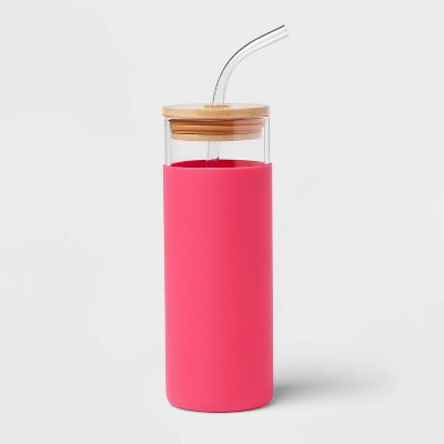 16.9oz Glass Tumbler with Silicone Sleeve and Bamboo Lid and Straw - Opalhouse™