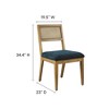Modway Nimba Dining Chair – Heathered Weave Azure – Upholstered Curved Back Dining Chair with Wood Legs for Modern Interiors - 3 of 4
