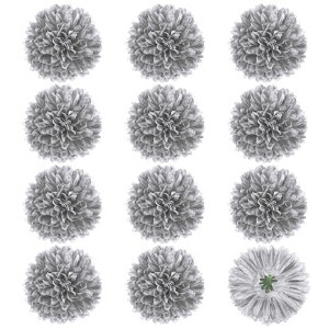 Unique Bargains Silk Fake Chrysanthemum DIY Home Decorations Artificial Flowers 12 Pcs - 1 of 4