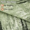Modern Abstract 10x13 Area Rug – Machine Washable Non-Slip Low Pile Carpet, Soft, No-Shedding, Stain-Resistant Accent Rug for Bedroom, Green - 3 of 4