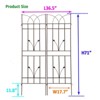 2 Pack Metal Garden Trellis 71" x 17.7" Rustproof Trellis for Climbing Plants Outdoor Flower Support Brown - 3 of 4