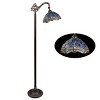 HomeStock SUNNIVA Dragonfly-Style 1-Light Dark Bronze Finish Reading Floor Lamp 11" Shade - 2 of 4