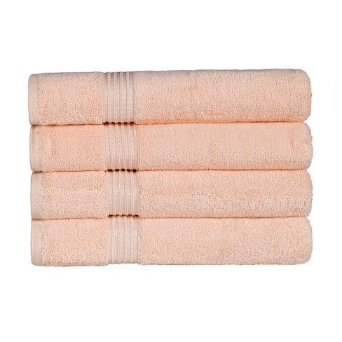 Premium Cotton 800 GSM Heavyweight Plush Luxury 4 Piece Bathroom Towel Set,  Tea Rose Pink - Blue Nile Mills