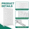 TUYOHW Metal Privacy Screen Outdoor, Decorative Privacy Panels, Freestanding Privacy Screen for Patio, Garden, Pool (White Square) - 3 of 4