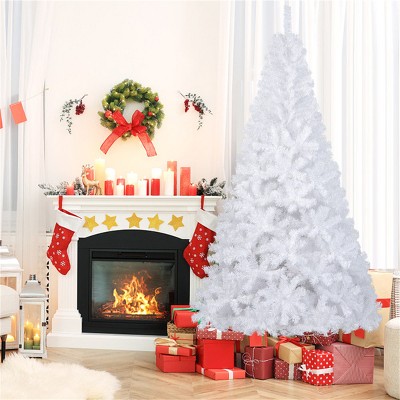 Eco-Friendly Artificial Christmas Tree with Full PVC Branches, Stable Metal Stand, Easy Setup Design for Indoor and Outdoor Holiday Décor