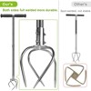 Itopfox Manual Twist Tiller, Steel Garden Claw Cultivator with 4 Curved Claws and Soft Rubber Handle for Gardening Bed and Plant Box - 2 of 4